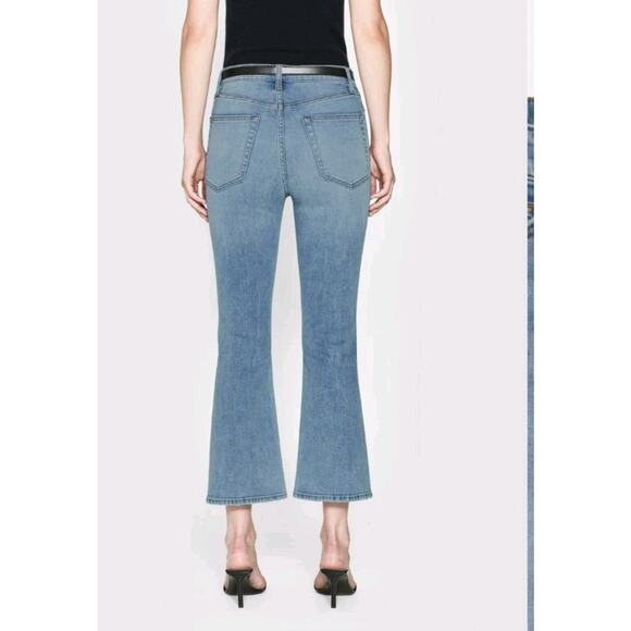 Frame Womens Le One Crop Mini Boot Jeans Size 1 Blue Denim Bootcut Designer - Picture 10 of 10